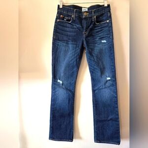 HUDSON Ellie Mid Rise Baby Boot Cut Distressed Jeans. Size 25